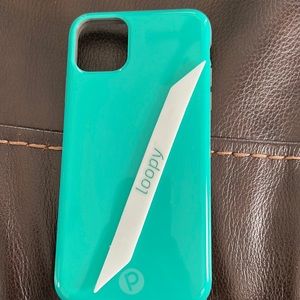 Loopy case in Teal, gray bumper